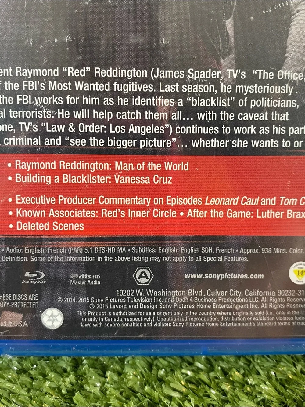 The Blacklist: The Complete Second Season (Blu-ray) James Spader New 2014-2015